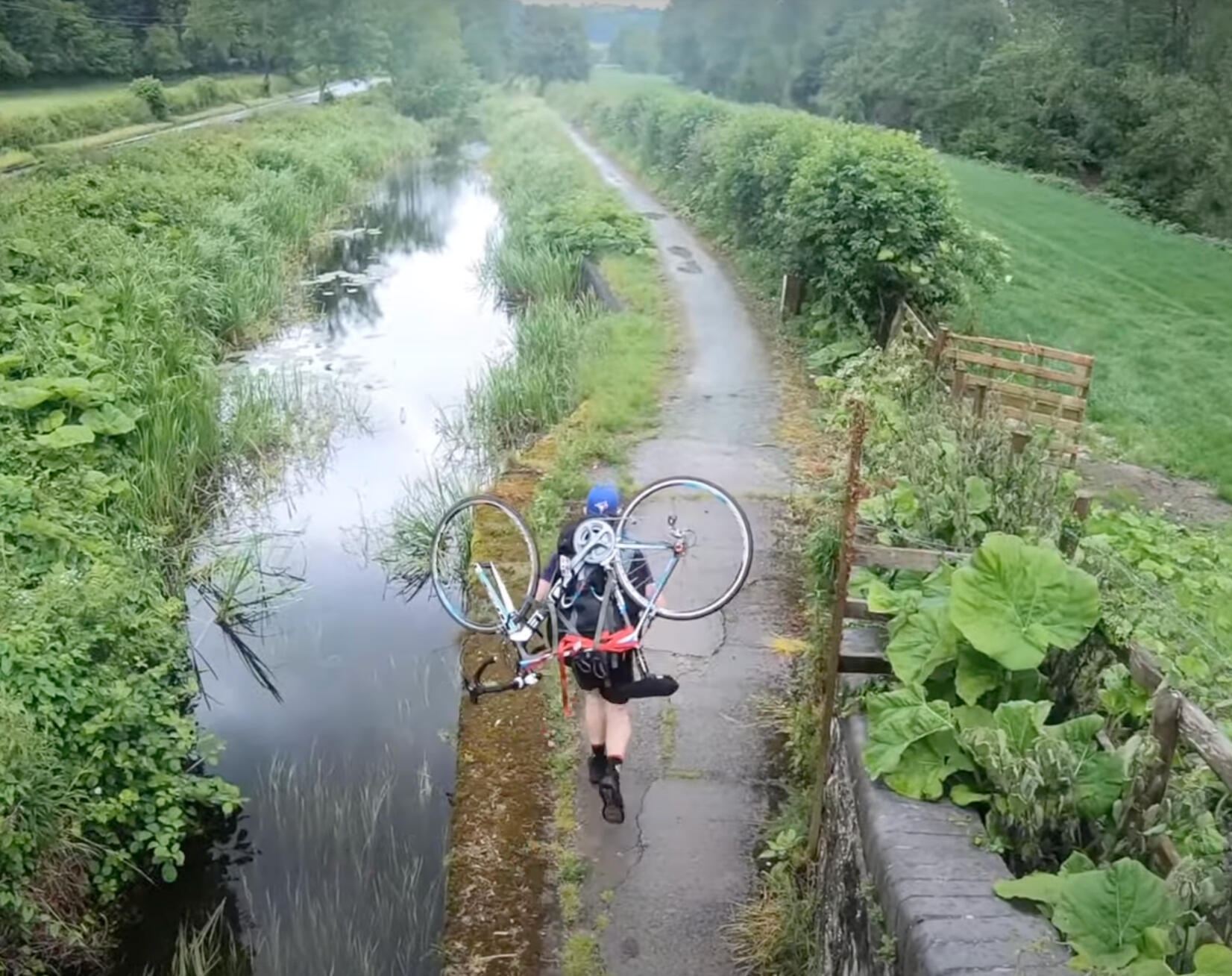 Jun, 2019, 17 miles carrying bike to raise awareness for ThinkBike! Head injuries increase epilepsy risk 17x